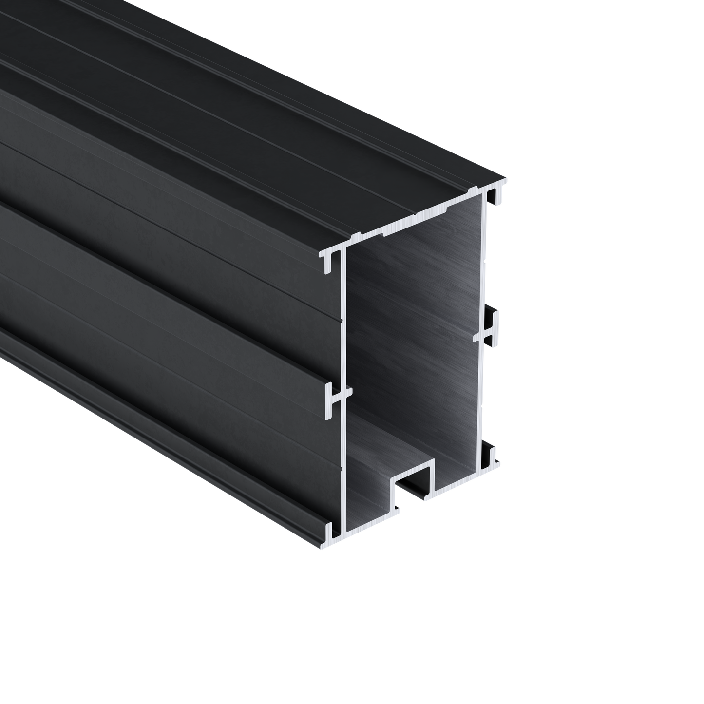 Lambourde aluminium 80x60 mm, gamme Structural, vue détourée