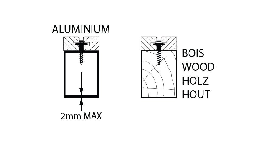 clip voor houten en aluminium balken
