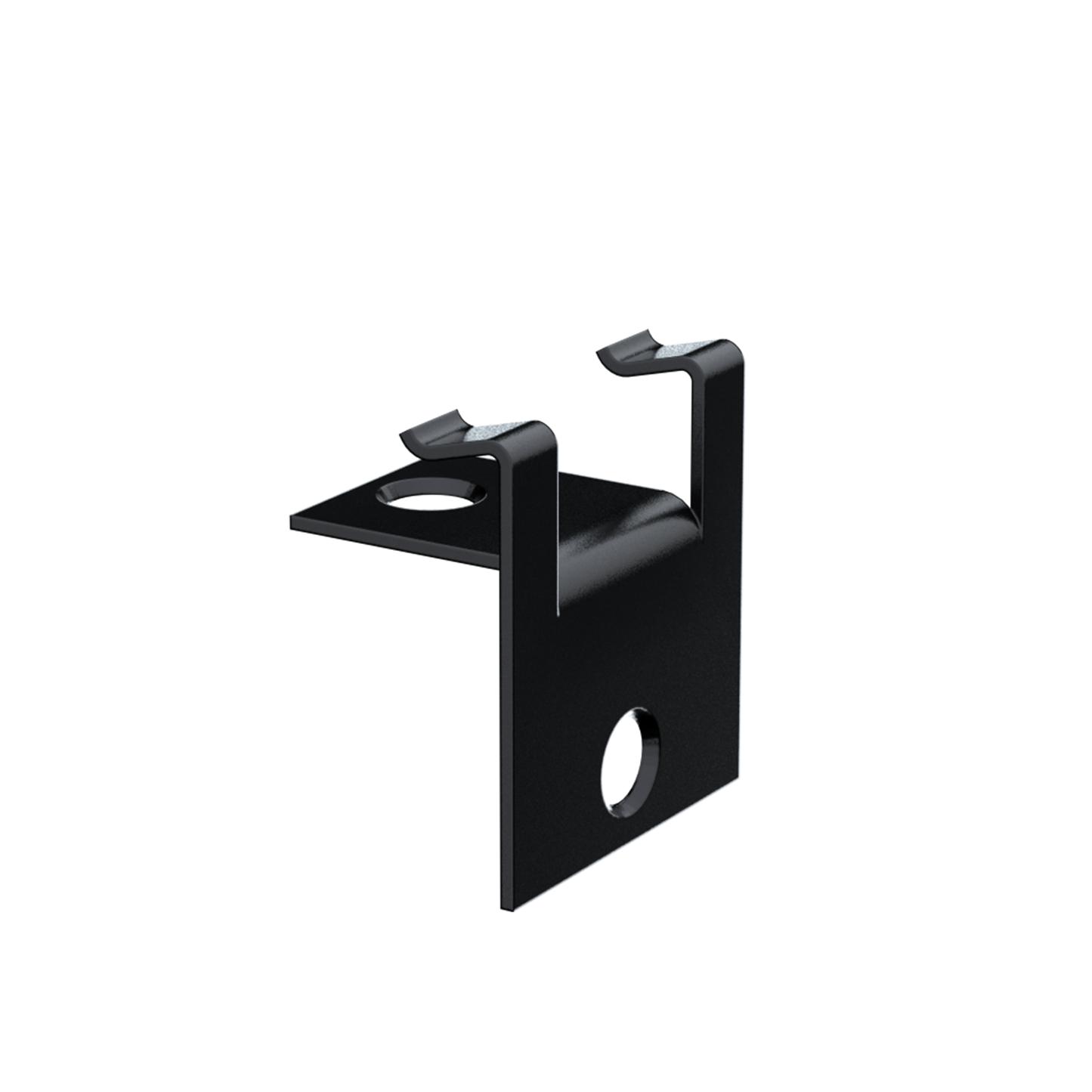 Système de fixation inox pour terrasse, clip noir détaché, modèle Cobra