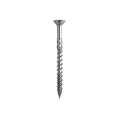 Vis inox pour système de fixation terrasse, 6x70 mm, tête plate, corps fileté