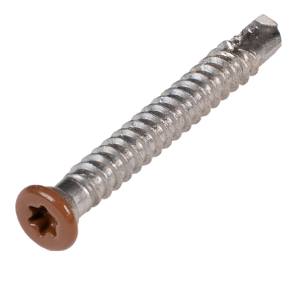 Vis en aluminium teck 5x45 mm, vue détourée pour fixation lambourde